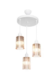 Modelight Aksel 3'lü Avize Bal Optik Camlı Beyaz thumbnail 1