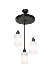 Modelight Aksel 3'lü Avize Opal Optik Camlı Siyah thumbnail 2