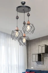 Modelight Akses Karo / Küre 3lü Koza Avize thumbnail 1