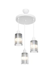 Modelight Aksel 3'lü Avize Füme Optik Camlı Beyaz thumbnail 4