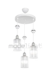 Modelight Akses Beyaz Küre Krom 3lü Şeffaf Camlı Avize Salon-oturma Odası-çocuk Odası-yatak Odası-yemek Odası - 1