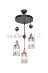 Modelight Akses Küre / Karo 3lü Optik Camlı Avize thumbnail 2