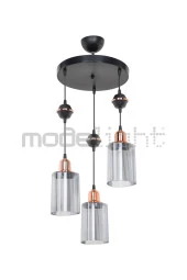 Modelight Akses Küre / Karo 3lü Optik Camlı Avize thumbnail 2