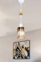 Modelight Akses Tekli Bal Camlı Beyaz Sarkıt Salon-oturma-çocuk-yatak Odası-yemek Odası-antre-mutfak thumbnail 1