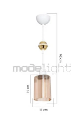 Modelight Akses Tekli Bal Camlı Beyaz Sarkıt Salon-oturma-çocuk-yatak Odası-yemek Odası-antre-mutfak thumbnail 3