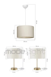 Modelight Arel Yatak Odası Set - Krem Sarkıt 2 Gold Abajur Salon-oturma Odası-çocuk Odası-yemek Odası thumbnail 3