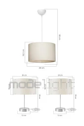 Modelight Arel Yatak Odası Set - Krem Sarkıt 2 Krom Abajur Salon-oturma Odası-çocuk Odası-yemek Odası thumbnail 4