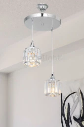 Modelight Aytaç Ikili Çember Avize Krom thumbnail 1