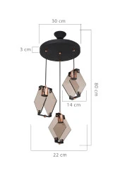 Modelight Barba 3lü Çember Avize thumbnail 4