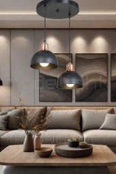 Modelight BELLA 2Lİ AVİZE SİYAH SALON-OTURMA ODASI-ÇOCUK ODASI-YEMEK-YATAK ODASI--ANTRE-MUTFAK thumbnail 1