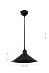 Modelight Büyük Maya Tekli Sarkıt Siyah thumbnail 4