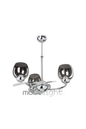 Modelight Carmen Üçlü Avize Krom - Füme Cam thumbnail 3