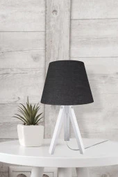 Modelight Deko Abajur Beyaz Ayak / Siyah Şapka thumbnail 3