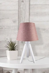 Modelight Deko Abajur Beyaz Ayak / Gülkurusu Şapka thumbnail 3