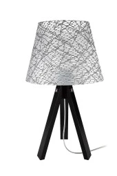 Modelight Deko Abajur Siyah Ayak  File Gri Şapka thumbnail 1