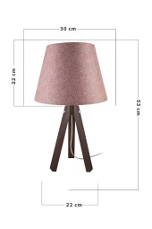 Modelight Deko Abajur Ceviz Ayak Gülkurusu Şapka thumbnail 4