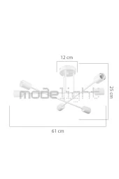 Modelight Eksen 6lı Beyaz Avize Salon-oturma Odası-çocuk Odası-yatak Odası-yemek Odası-antre-mutfak - 2
