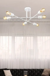 Modelight Eksen 6lı Beyaz Avize Salon-oturma Odası-çocuk Odası-yatak Odası-yemek Odası-antre-mutfak - 1