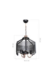 Modelight Elena 3lü Avize Siyah thumbnail 3