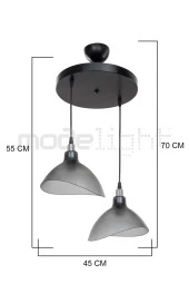 Modelight ESTA 2Lİ AVİZE FÜME SALON-OTURMA ODASI-ÇOCUK ODASI-YEMEK-YATAK ODASI--ANTRE-MUTFAK thumbnail 4