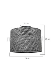 Modelight GOZA 30 CM SİLİNDİR PLAFONYER AVİZE SİYAH ARTI DESEN SALON-ÇOCUK-YEMEK-YATAK ODASI-ANTRE-MUTFAK thumbnail 4
