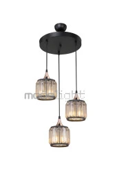 Modelight Haliç 3lü Çember Avize Siyah / Bakır thumbnail 1