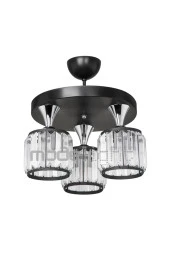 Modelight Haliç 3lü Plafonyer Avize Siyah / Krom thumbnail 3