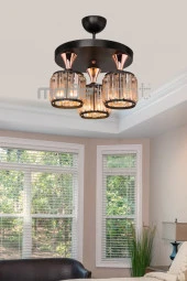 Modelight Haliç 3lü Plafonyer Avize Siyah / Bakır thumbnail 3