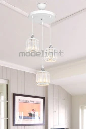 Modelight Haliç 3lü Çember Avize Beyaz / Krom thumbnail 3