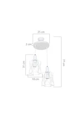 Modelight Karma 2li Çember Beyaz Avize thumbnail 2