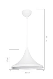 Modelight Kobe Tekli Sarkıt Beyaz thumbnail 4