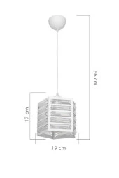 Modelight Kuzey Tekli Beşgen Beyaz Sarkıt thumbnail 4