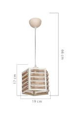 Modelight Kuzey Tekli Beşgen Krem Sarkıt thumbnail 3