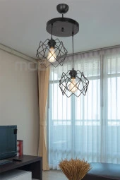 Modelight Koza 2li Çember Sarkıt Salon-oturma Odası-çocuk Odası-yatak Odası-yemek Odası-antre-mutfak thumbnail 1