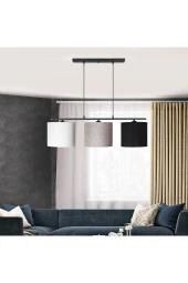 Modelight Medusa 3lü Sıralı Avize Siyah-beyaz-kumbeji thumbnail 1