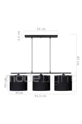 Modelight Medusa 3lü Sıralı Avize Siyah thumbnail 3