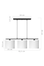 Modelight Medusa 3lü Sıralı Avize Beyaz thumbnail 3