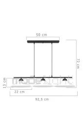 Modelight Melisa 3lü Sıralı Opal Şapkalı Avize thumbnail 3