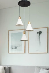 Modelight Porto 3'lü Çember Avize Krem thumbnail 1