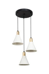 Modelight Porto 3'lü Çember Avize Krem thumbnail 3