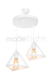 Modelight PRİZMA 2Lİ AVİZE BEYAZ SALON-OTURMA ODASI-ÇOCUK ODASI-YEMEK-YATAK ODASI--ANTRE-MUTFAK thumbnail 2