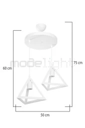 Modelight PRİZMA 2Lİ AVİZE BEYAZ SALON-OTURMA ODASI-ÇOCUK ODASI-YEMEK-YATAK ODASI--ANTRE-MUTFAK thumbnail 4