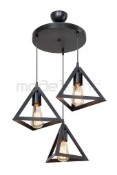 Modelight PRİZMA 3LÜ AVİZE SİYAH SALON-OTURMA ODASI-ÇOCUK ODASI-YEMEK-YATAK ODASI--ANTRE-MUTFAK thumbnail 2