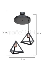 Modelight PRİZMA 2Lİ AVİZE BAKIR LALELİ SALON-OTURMA ODASI-ÇOCUK ODASI-YEMEK-YATAK ODASI--ANTRE-MUTFAK thumbnail 4