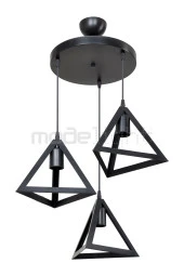 Modelight PRİZMA 3LÜ AVİZE SİYAH SALON-OTURMA ODASI-ÇOCUK ODASI-YEMEK-YATAK ODASI--ANTRE-MUTFAK thumbnail 3