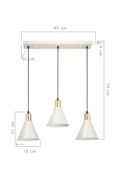 Modelight Porto 3'lü Sıralıavize Krem thumbnail 4