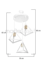 Modelight PRİZMA 3LÜ AVİZE  BEYAZ GOLD LALELİ SALON-OTURMA ODASI-ÇOCUK ODASI-YEMEK-YATAK ODASI--ANTRE-MUTFAK thumbnail 4