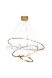 Modelight Rıng 3lü Ledli Avize Gold Salon-oturma Odası-çocuk Odası-yatak Odası-yemek Odası-antre-mutfak thumbnail 3