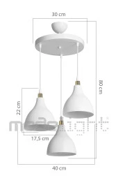 Modelight Ronda 3lü Avize Beyaz / Salon - Oturma Odası - Çocuk Odası - Yemek Odası - Mutfak - Antre - Hol thumbnail 3