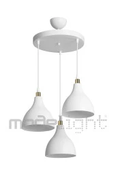 Modelight Ronda 3lü Avize Beyaz / Salon - Oturma Odası - Çocuk Odası - Yemek Odası - Mutfak - Antre - Hol thumbnail 4